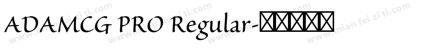 ADAMCG PRO Regular字体转换